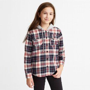 Ciros 1975 Plaid Hoodie Shirt Jacket Button Up Long Sleeve Red Black XL …